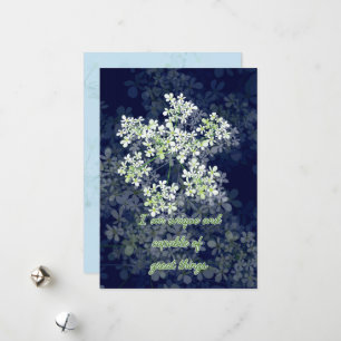 Festividades Cartão de confirmação com flores sobre fundo escur