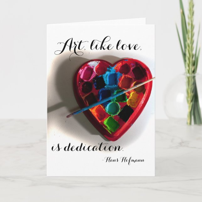 Festividades Cartão de coração de arte (Frente)