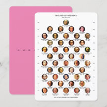 Cartão de Cronograma dos Presidentes dos EUA