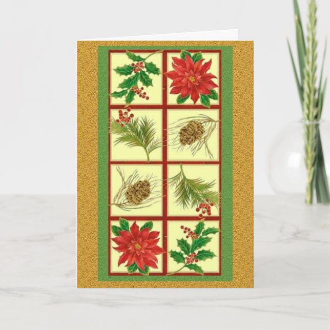 Festividades Cartão de cumprimentos da estação de feriados (Frente)