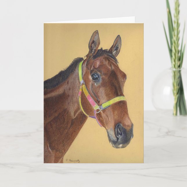 Festividades Cartão de Cumprimentos de Cavalo Puro-Sangue (Frente)