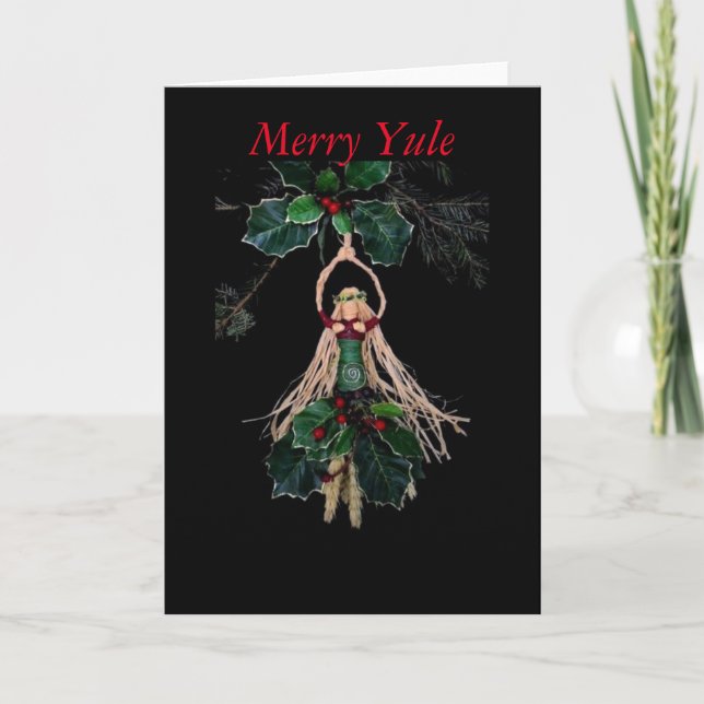 Festividades Cartão de cumprimentos de Yule da videira (Frente)