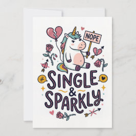 Festividades Cartão de Cumprimentos Divertido de Unicórnio Soli