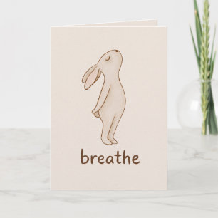 Festividades Cartão de Cumprimentos Dobre Minimal Bunny Breathe