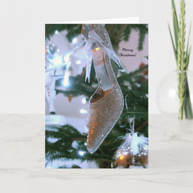 Festividades Cartão de cumprimentos dos calçados do Natal (Frente)