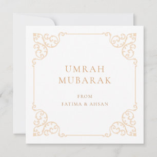 Festividades Cartão de Cumprimentos Elegante Umrah Mubarak com