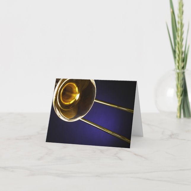 Festividades Cartão de Cumprimentos Imagem de Trombones (Frente)