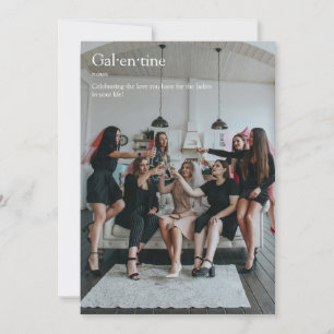 Festividades Cartão de Definição do Dia de Galentine's com Foto