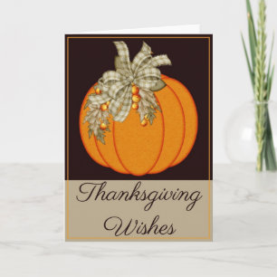 Festividades Cartão de Desejo Elegante Pumpkin Design 2 de Ação