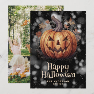 Festividades Cartão de Dia das Bruxas Feliz de Pumpkin