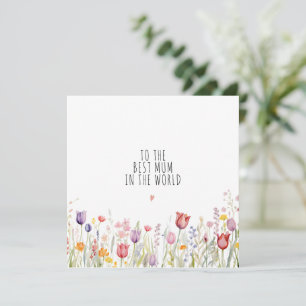 FESTIVIDADES CARTÃO DE DIA DAS MÃES FLORAL MINIMALISTA