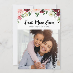Festividades cartão de dia de as mães floral moderno