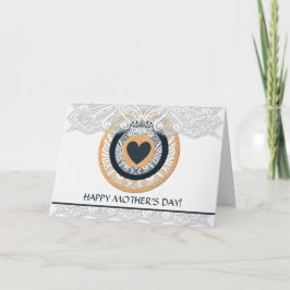 Festividades Cartão de Dia de as mães Lacey Elegante com Coraçã