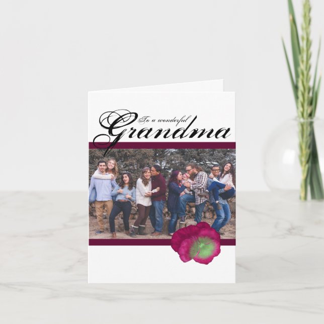 Festividades Cartão de Dia de as mães Violet Pansy para a vovó (Frente)