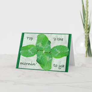 Festividades Cartão de Dia de Clover St Patty