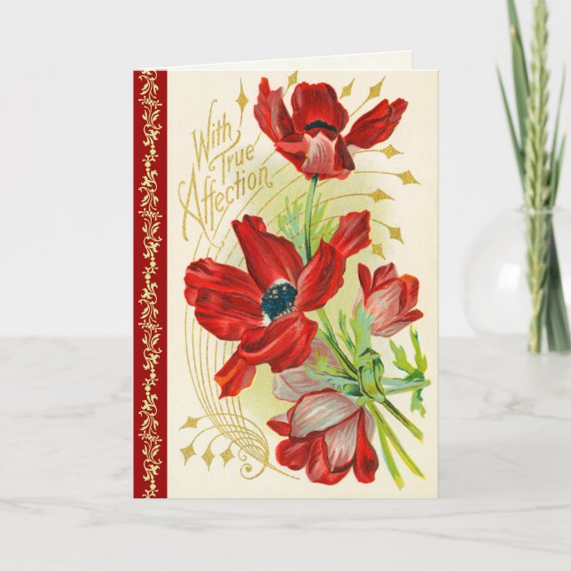 Festividades Cartão de Dia de os namorados do Amigo Vitoriano (Frente)