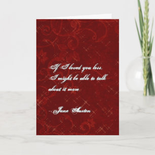 Festividades Cartão de Dia de os namorados Jane Austen PERSONAL