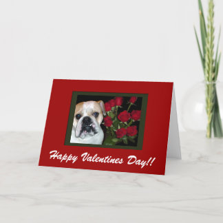 Festividades Cartão de Dia de os namorados para Buldogue Inglês