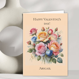 Festividades Cartão de Dia de os namorados para Rose bouquet