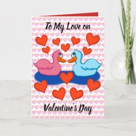 Festividades Cartão de Dia de os namorados Pato de Amor
