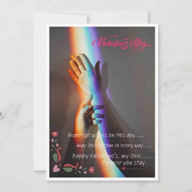 Festividades cartão de dia de romance (Frente)