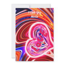 Cartão de Dia dos Namorados Abstrato Colorido e Vi