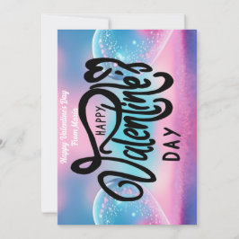 Festividades Cartão de Dia dos Namorados Abstrato Colorido e Vi