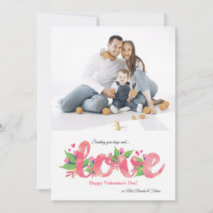 Festividades Cartão de Dia dos Namorados com Foto Enviando Amor