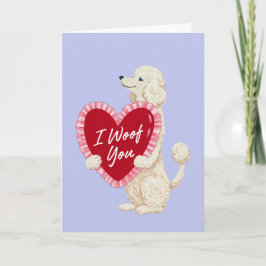 Festividades Cartão de Dia dos Namorados de Aquarela de Poodle