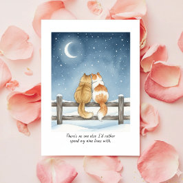 Festividades Cartão de Dia dos Namorados de Gato Romântico para