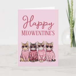 Festividades Cartão de Dia dos Namorados de Gatos Fofos