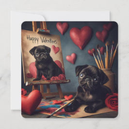 Festividades Cartão de Dia dos Namorados de Pug Brincalhão • Am