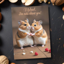 Cartão de Dia dos Namorados do Casal de Hamsters L