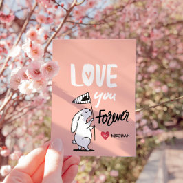 Festividades Cartão de Dia dos Namorados do Coelhinho Fofo Amor