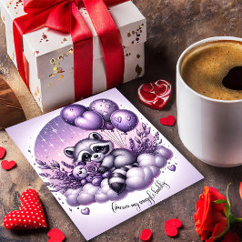 Festividades Cartão de Dia dos Namorados do Guaxinim do Balão L