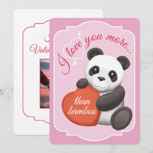 Festividades Cartão de Dia dos Namorados do Panda Fofo
