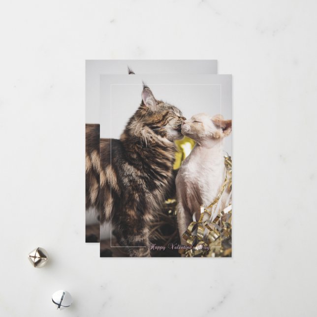Festividades Cartão de Dia dos Namorados dos "Dois Gatos" (Frente/Verso In Situ)