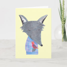 Festividades Cartão de Dia dos Namorados Eu Te Amo Pássaro Lobo