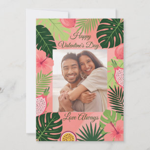 Festividades Cartão de Dia dos Namorados para um Paraíso Tropic