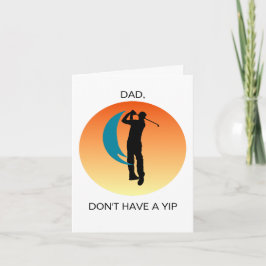 Festividades Cartão de Dia dos Pais do Golfista Dobrado