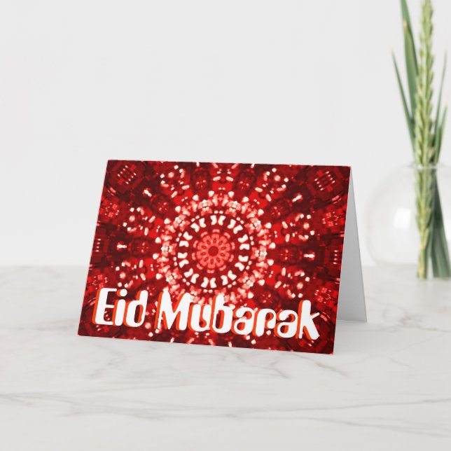 Festividades Cartão de Eid Mubarak (Frente)
