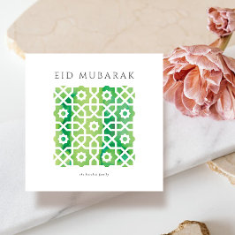 Festividades cartão de Eid Mubarak com motivo árabe