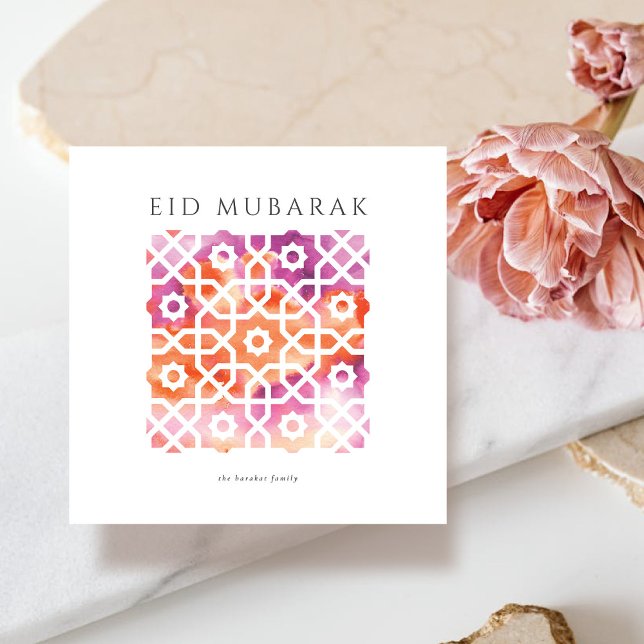 Festividades cartão de Eid Mubarak com tema árabe (Criador carregado)