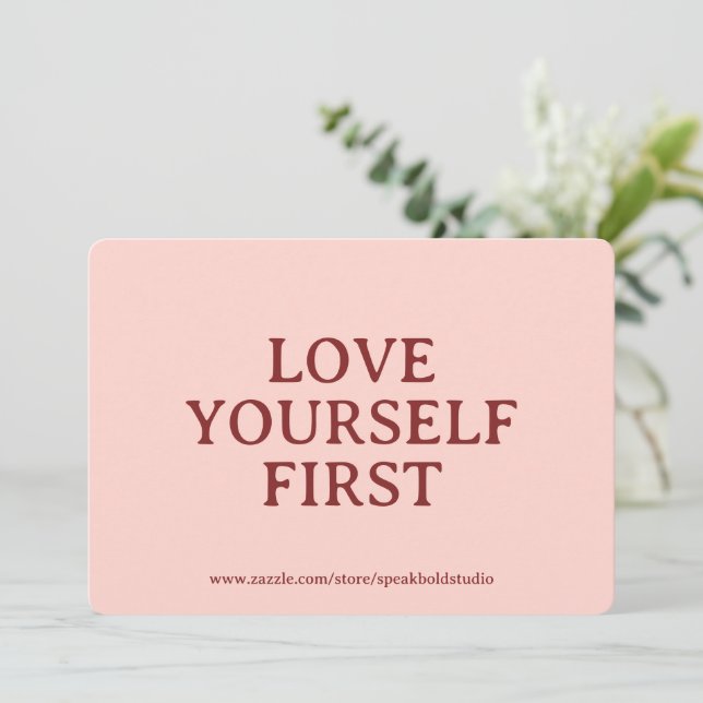 Festividades Cartão de Empoderamento do Amor Próprio – Presente (Em pé/Frente)