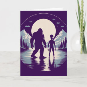 Festividades Cartão de Encontro Paranormal Bigfoot Alienígena U