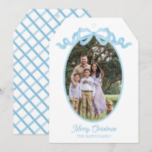 Cartão de Etiqueta de Férias de Aquarela com Fita 