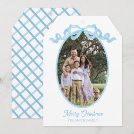 Festividades Cartão de Etiqueta de Férias de Aquarela com Fita 