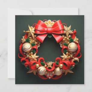 Festividades Cartão de exaustão de Natal 3D