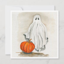 Cartão de Fantasma de Halloween