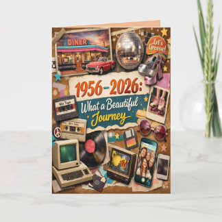 Festividades Cartão de Felicitações de Aniversário de 70 anos R